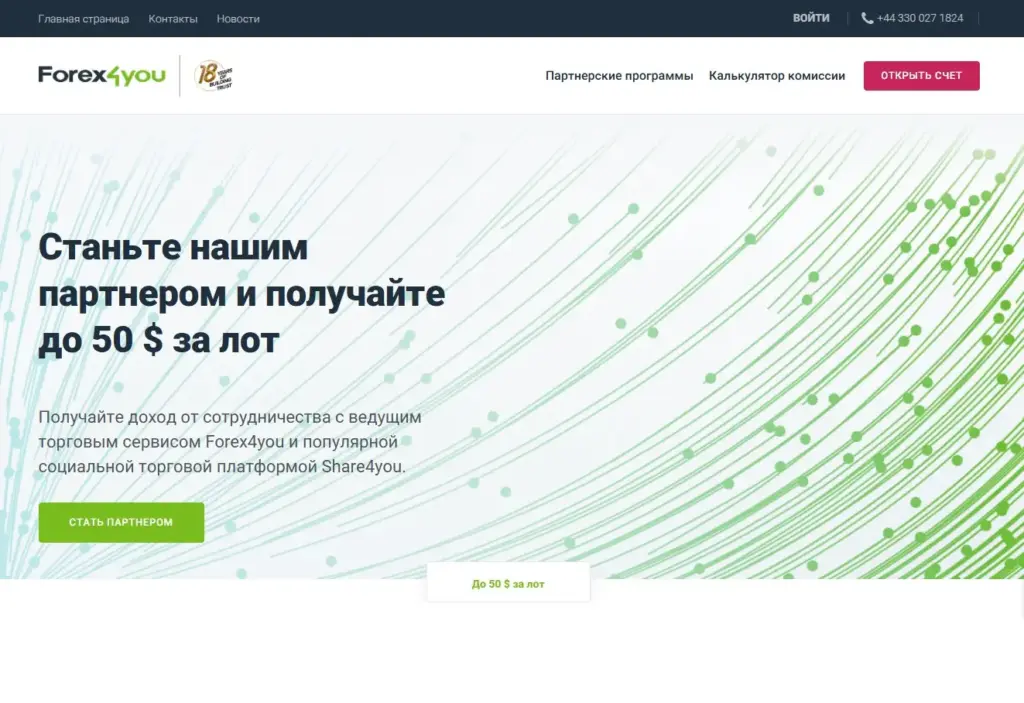 Партнёрская программа Forex4you